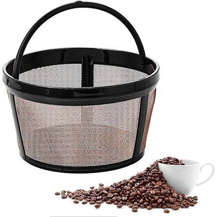 Återanvändbart kaffefilter, 4-koppars korgkaffefilterersättning Kaffefilter Permanent filter Kaffeersättning Kaffefilter
