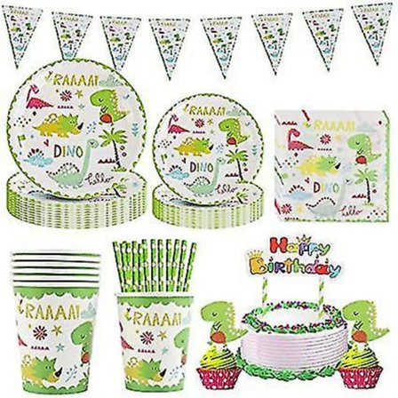 62-dels dinosaurie-festset för 12 personer