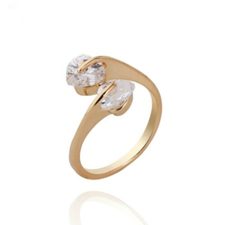 18K Guldfyllda Guld Filled gulddoublé Ring CZ