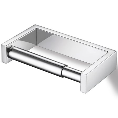 Toalettpappershållare i rostfritt stål, polerad finish, väggmonterad