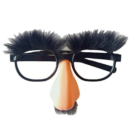 Halloween forkledning briller og bart Morsom voksen stor nese Fe