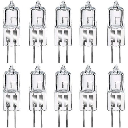 Halogenpærer G4 35w 12v, Varm Hvid 2800k, Dæmpbar Transparent Kapsel 10 Stykker