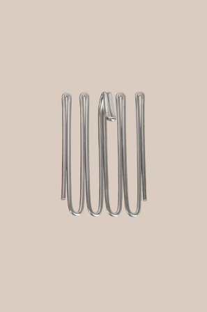 Hasta - 4-fingerhægte - 10-pak - Sølvfarvet - Gardintilbehør - Fra Homeroom