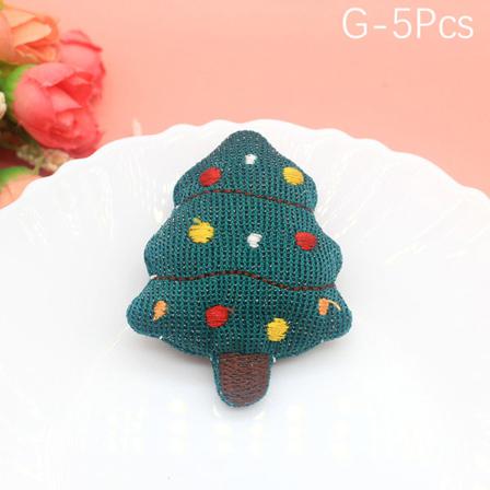 5 St Tecknade Plysch Juldockor Applikationshantverk För B