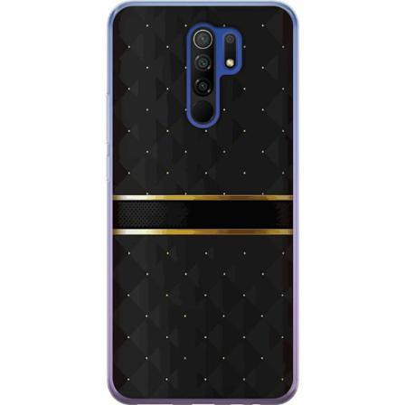 Xiaomi Redmi 9 Genomskinligt Skal Golden Stripes