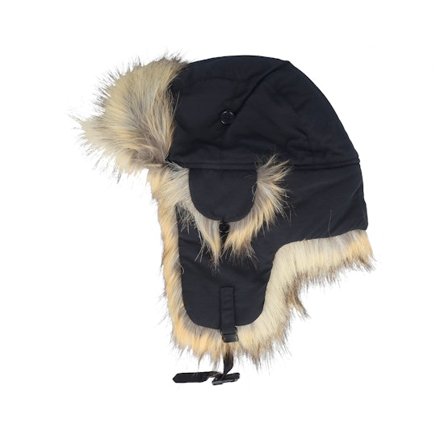 MJM Hats - Schwarz trapper Mütze - Recycled Taslan/Faux Fur Black/Natural Trapper @ Hatstore