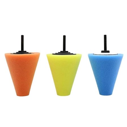 3 Stk Svampebørste Polerhjul Konisk svamp