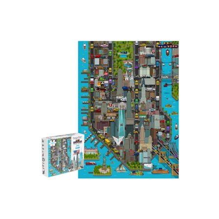 Bopster 8-Bit Pixel Jigsaw Puzzle New York