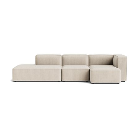 Modus XL Chaiselong Sofa, Højrevendt Open End - Poso Beige - 299x130x67cm - Komfortabel Sofa med Nozag Fjedre & Koldskum
