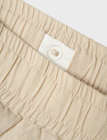 name it Nkmfalinnen Shorts - Beige - 134
