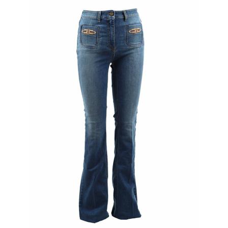 Elisabetta Franchi, Jeans Blauw, Dames, Maat:W31,Cotton