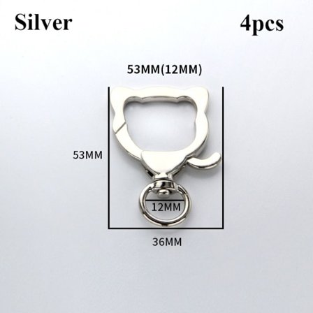 4st Spring Ring Spännen Karbinhake Handväskor SILVER