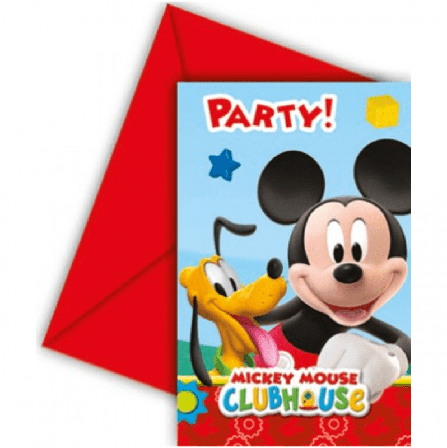 Inbjudningskort Musse Pigg 6-pack - Partyninja.se