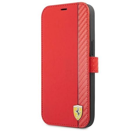 Ferrari FESAXFLBKP13SRE iPhone 13 mini 5.4" punainen/punainen kirja On Track Carbon Stripe