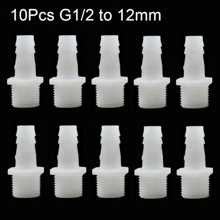 1/10 stk Slangekobling Rørkobling 10 STK G1/2 TIL 12MM 10 STK