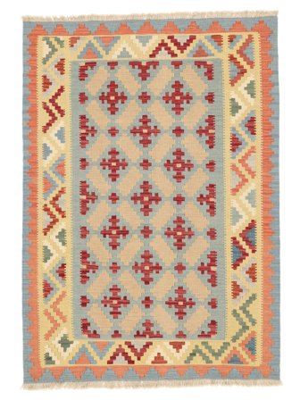 Kilim Qashqai Rug 129X181 Orange/Green Persia
