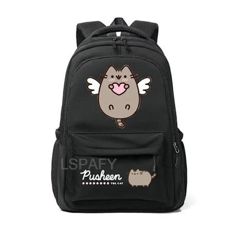 Kawaii Paksu Kissa Reppu Muoti Kangasreppu Naisille