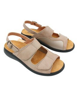 Damsandal med elastisk insida - ergoflex Beige - 40 - Embla of Sweden