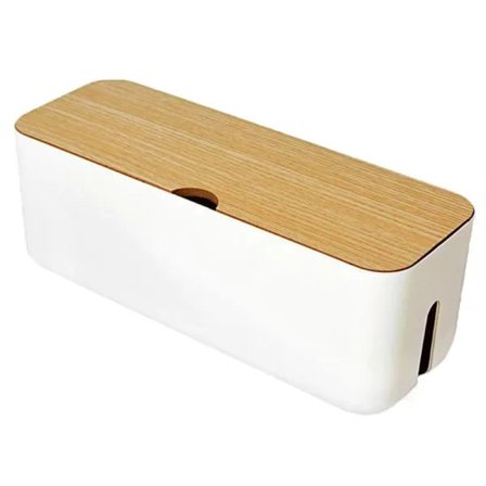Kabelbox Grenuttag Trådhölje Laddare Uttag Organizer Linje S Vit[CO]