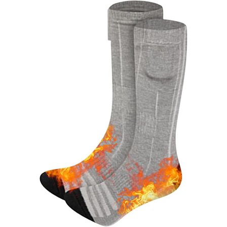 Lämmitettävät sukat - Latautuvat lämmitettävät sukat, pestävät, kylmään säähän tarkoitetut lämmitettävät sukat miehille ja naisille, ulkoiluun, 