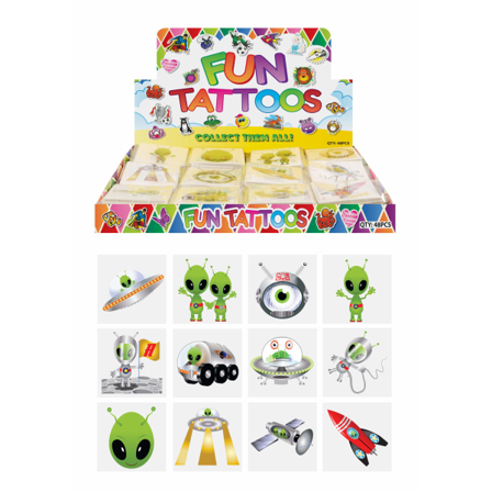 Aliens 60 St Barntatueringar Tatuering Alien Rymdvarelser Vit