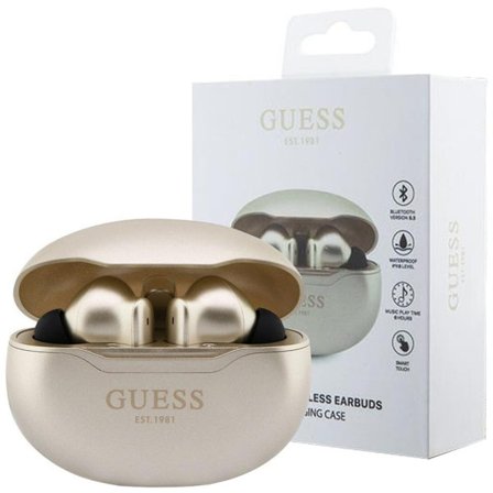 Guess GUTWST50ED TWS Bluetooth-hodetelefoner + Dock - Gold Classic EST