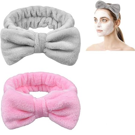 2 st Face Band Hår Gummiband för Makeup och Tvätt med