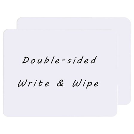 Lille hvide tavler 21 X 29,7 cm dobbeltsidet tør-slet skødebord Mini whiteboard,holdbare bærbare hvide tavler (2 pakke)