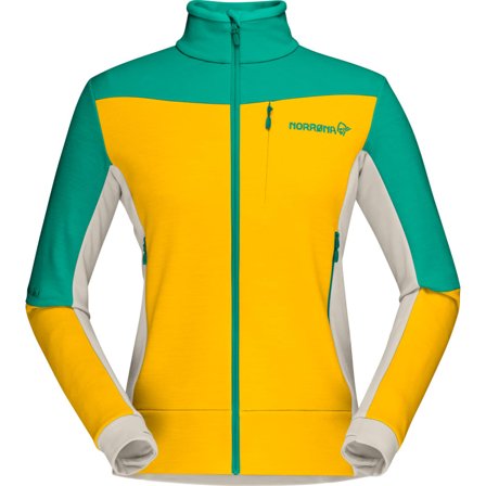 Norrøna Women's Falketind Warmwool2 Stretch Jacket Women Mid layer tops Yellow L