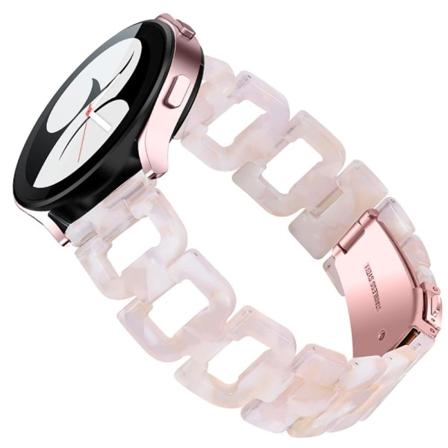 Urrem af harpiks i rustfrit stål til Samsung Galaxy Watch 4 - Pink Mix Pink