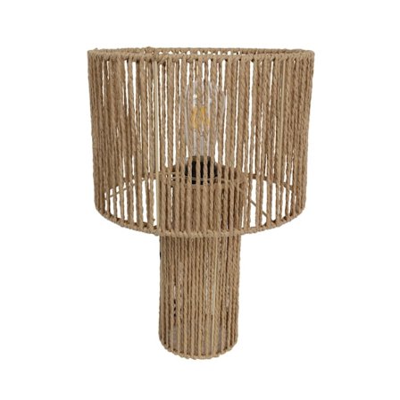 Lamppupöytä, 36x36x51cm, paperiköysi, luonnonvärinen rauta