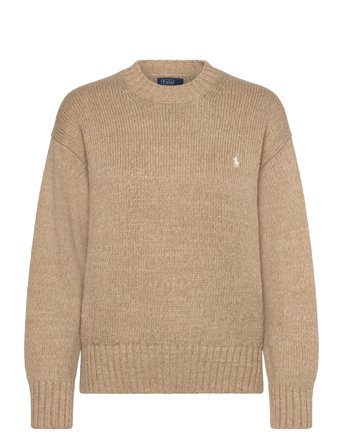Polo Ralph Lauren Logo Cotton Crewneck Sweater - Beige - M