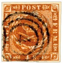 Danmark 1858 - AFA 7 - Stemplet