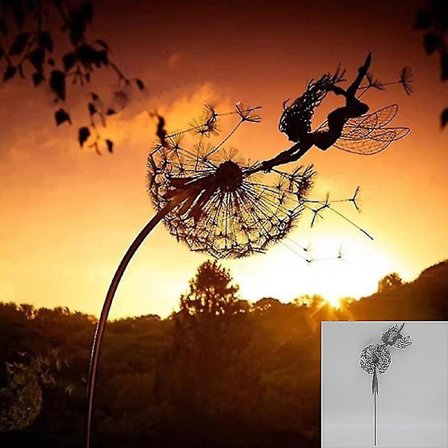 Have Dandelions og feer dans sammen i haven