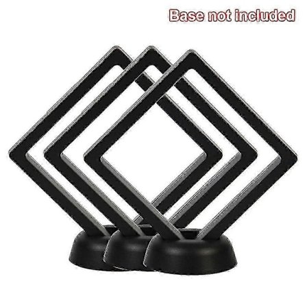 3 stk Oppbevaringsboks Visningsskap 3D Flytende Mynt Holder Stativ Smykke Display Ramme