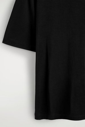 COS Femme T-Shirt En Jersey De Soie in Noir