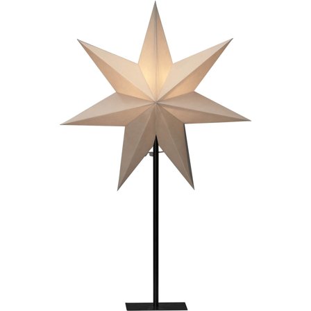 Konstsmide - Julestjerne Pappersstjärna greige, met.fot Greige