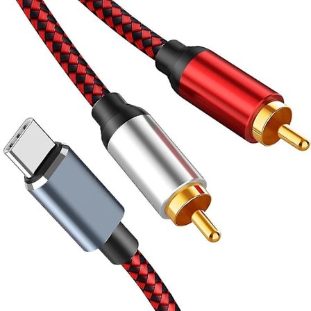 Usb C till 2 Rca ljudkabel Typ C hane till 2 Rca hane ljudkabel 0,5 m