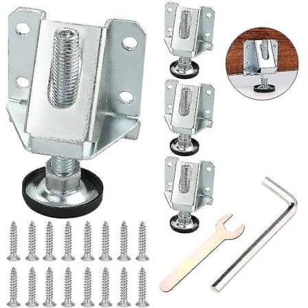 4 stk. justerbare fødder sæt Heavy Duty møbel nivellering fødder Thre