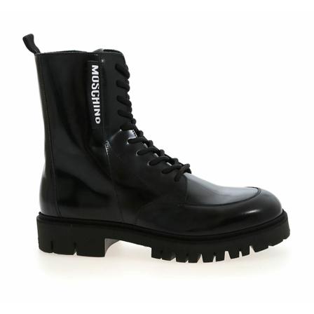 Moschino Label Laarzen , Zwart , Dames , Maat: 40 EU