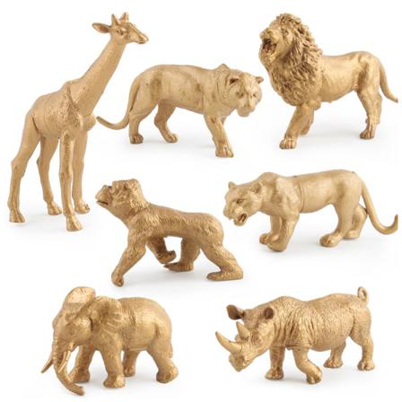 7 Delar Djurmodeller Simulerade Miniatyrfigurer