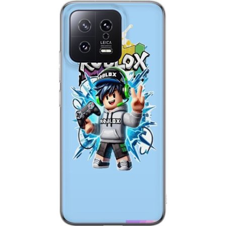 Kompatibelt Mobilskal till Xiaomi Xiaomi 13 Färgstark Roblox-karaktär med handkontroll och energifylld splash art design, perfekt för barnrum och g