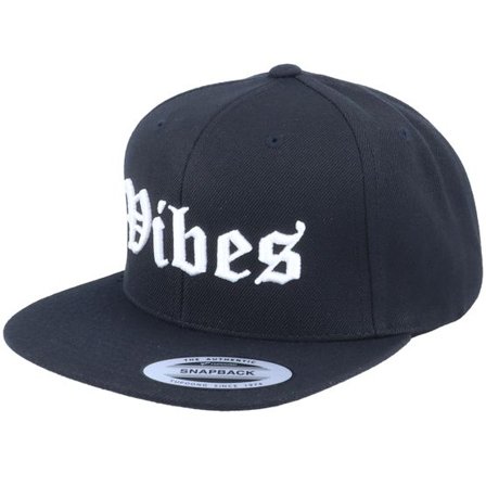 Blackletter - Svart snapback Keps - 3D Vibes Black Snapback @ Hatstore