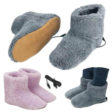 Vinter USB Opvarmede Tøfler Plys Varm Elektrisk Slippers Fødders Opvarmning Sko Støvle Kvinder modeller