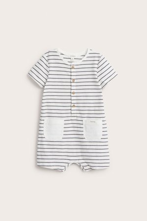 Newbie | Randig playsuit | Offwhite