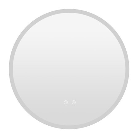 Rundt LED-badeværelsesspejl, 3 lysfarver, antidug, Ø60 cm