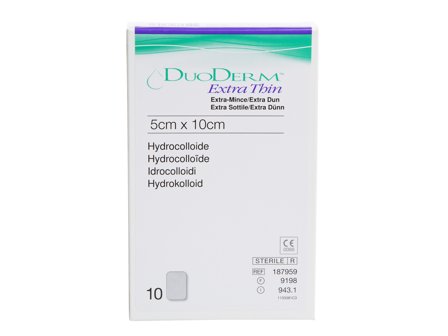 Duoderm Ekstra tynn bandasje 5x10 cm, 10 stk.