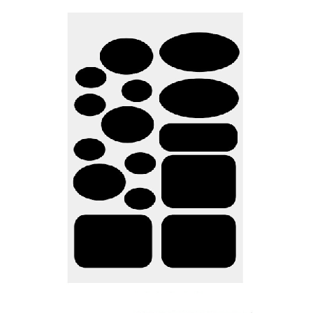 Selvklæbende reparationsplastre til tøjreparation 1 ark 15-piece