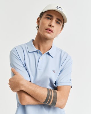 GANT - Klassisk piquéskjorte i regular fit til herre fresh blue