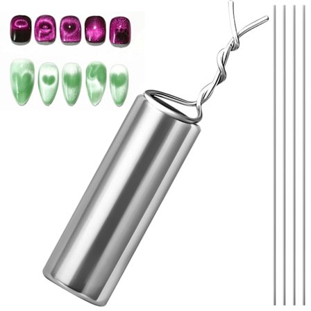 Kattöga Nagel Magnet Gem Klämmor Hjärta Form Rundhuvade Magneter Tunn Tråd Kattöga Gel Polish Nagelkonst DIY Verktyg Design Kraftfull Sug 